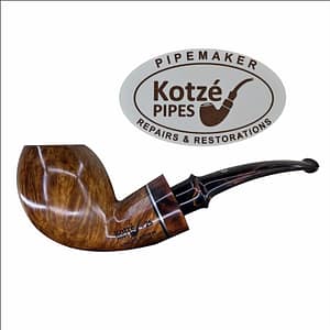 Danish Egg - Italian Briar - Quarter Bent SS-2 Limited Edition (No Filter) Double Dot
