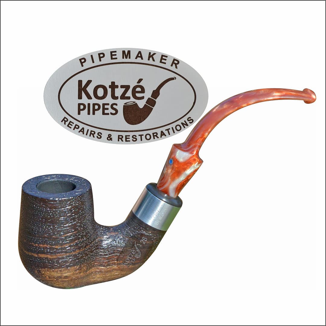 Old Duke - Rooibos Wood - Dry System with Polyester Resin Stem - Sand/Glass Bead Blasted