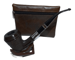 Leadwood (Hardekool) Rusticated Bent Billiard with Smooth Top