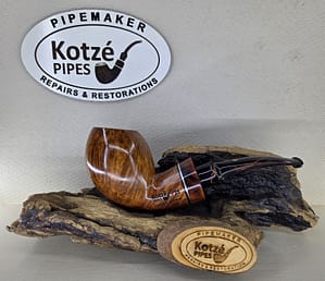 Danish Egg Italian Briar Quarter Bent 508 SS-2 Limited Edition (No Filter) Double Dot