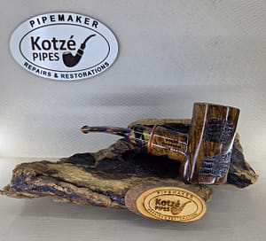 Italian Briar Tapered Poker 325 (Partly Bead Blasted)