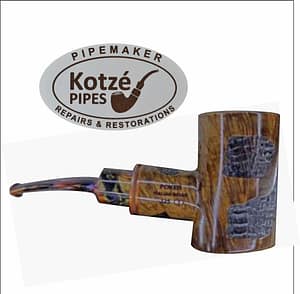 Italian Briar Tapered Poker 325 (Partly Bead Blasted)