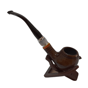 Apple - Leadwood - Quarter Bent with Red & Yellow Acrylic Rings