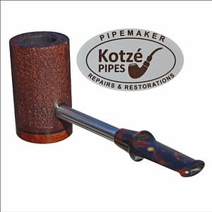 Popeye - Waboom and Italian Briar - Partly Glass Bead Blasted Billiard - No Filter