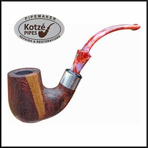 Old Duke - Rooibos Wood - Dry System with Polyester Resin Stem - Sand/Glass Bead Blasted