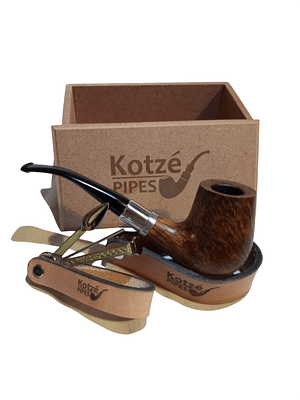 Italian Briar Brown Smooth Bent Billiard