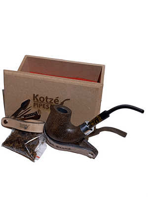 Rooibos Sandblasted Bent Billiard “Dry System”