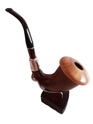 Glass Bead Blasted Leadwood (Hardekool) and Wild Olive Wood (Olienhout) Gourd Calasbash with Removable Top