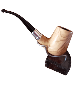 Wild Olive Wood (Olienhout) Smooth Quarter Bent Billiard