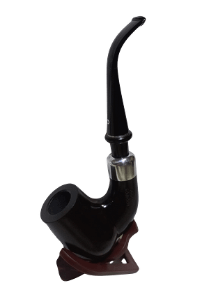 Smooth Three Quarter Bent Kotzé System Pipe (Rooibos Wood)